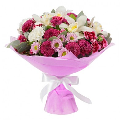 Купить букет из орхидей и хризантем с доставкой в Азовское
